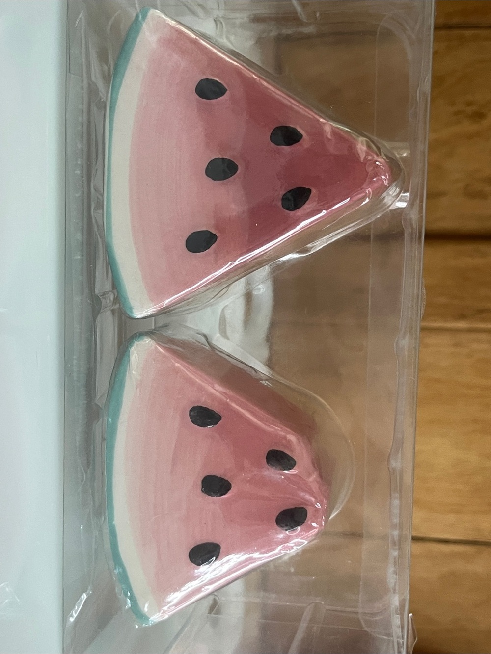 Set of Ceramic Watermelon Slices Salt & Pepper Shakers. New